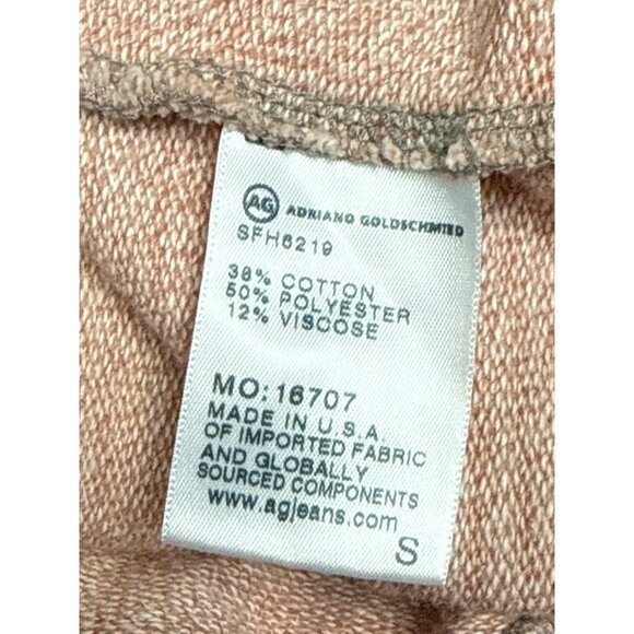 AG Adriano Goldschmied Hoodie Sweatshirt Sleeveless Mauve Pink Women's Small - Picture 10 of 11